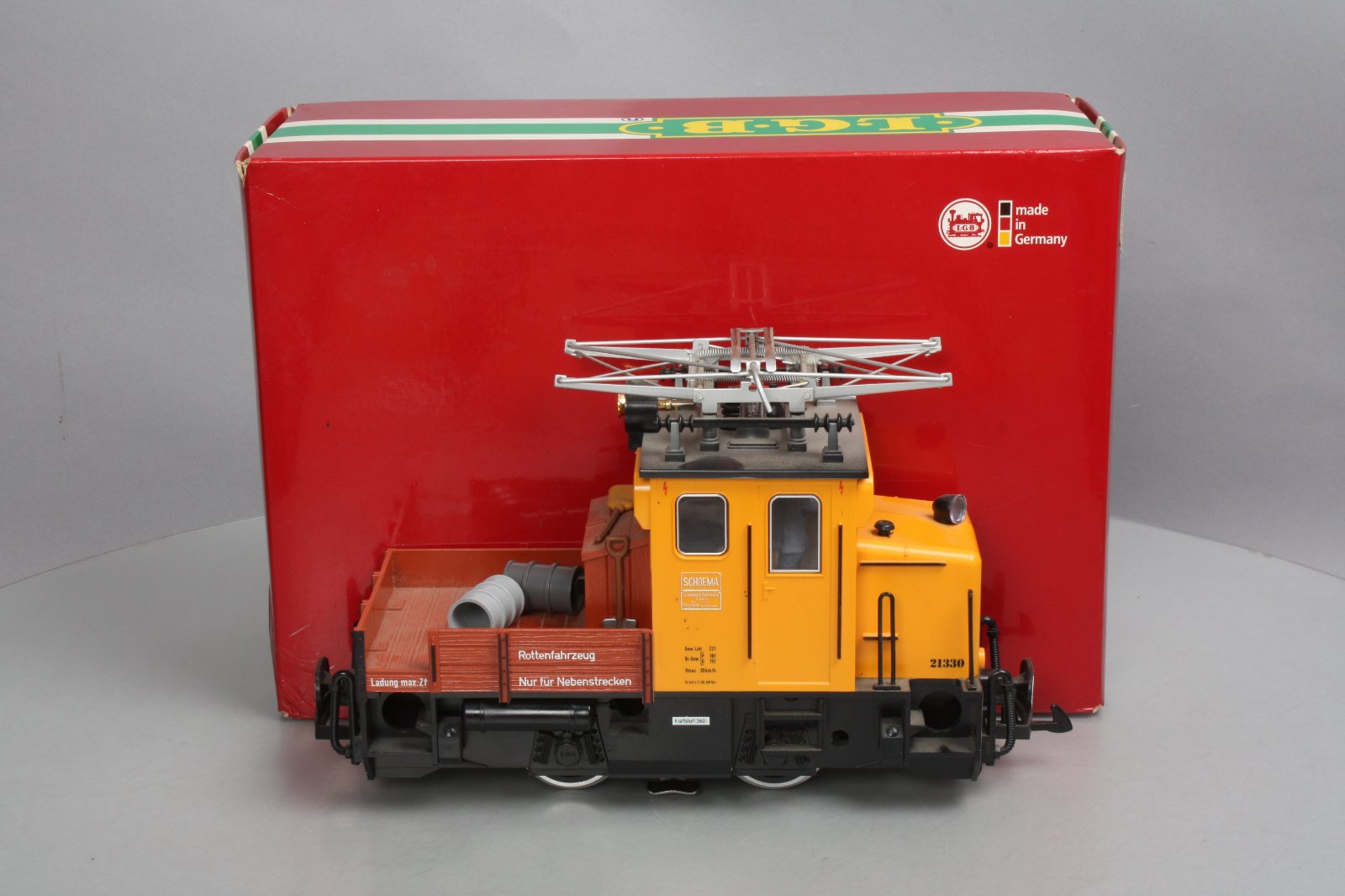 LGB 21330 G Scale MOW Electric Locomotive LN/Box