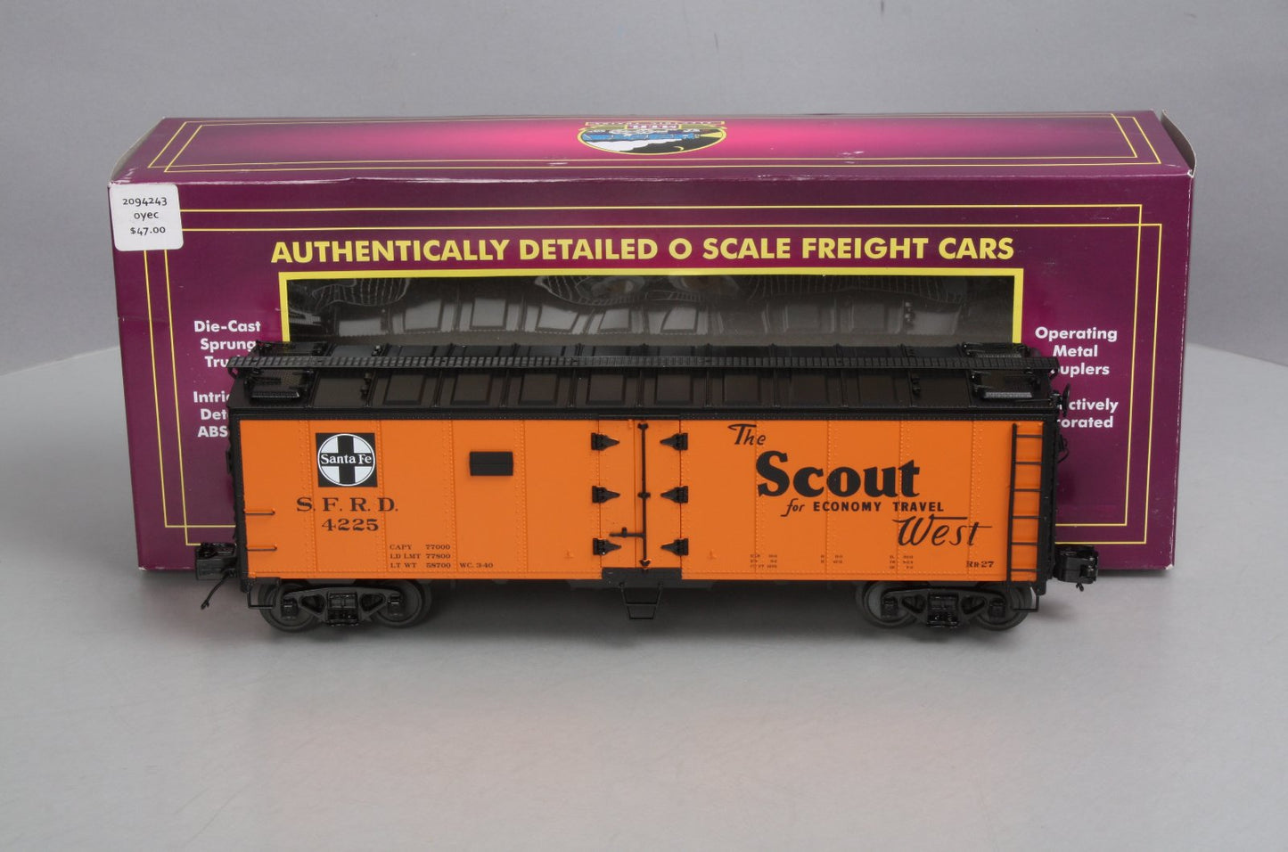 MTH 20-94243 Santa Fe Steel Sided Reefer #4225