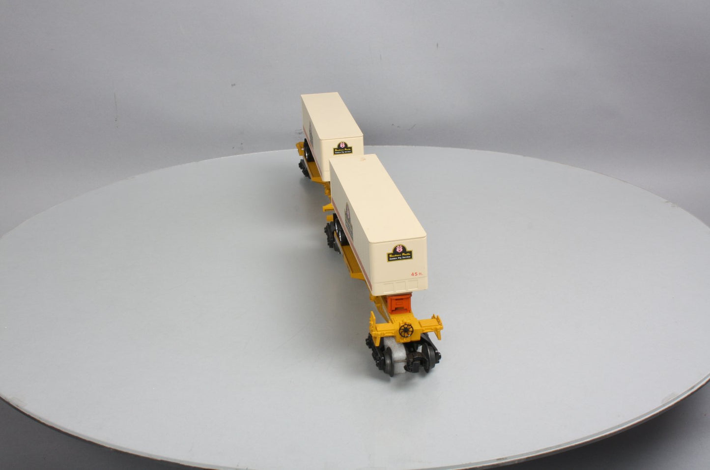 Lionel 6-16345 O TTUX Flatcar w/ Southern Pacific Trailers #16345 #16346 LN/Box