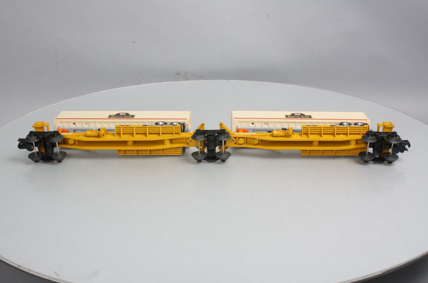 Lionel 6-16345 O TTUX Flatcar w/ Southern Pacific Trailers #16345 #16346 LN/Box