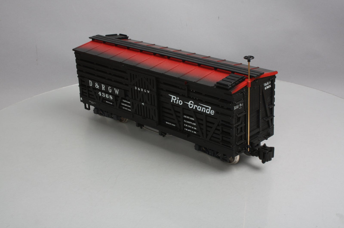 LGB 43682 G Scale D&RGW Cattle Car w/ Electric Sound (Metal Wheels) LN/Box