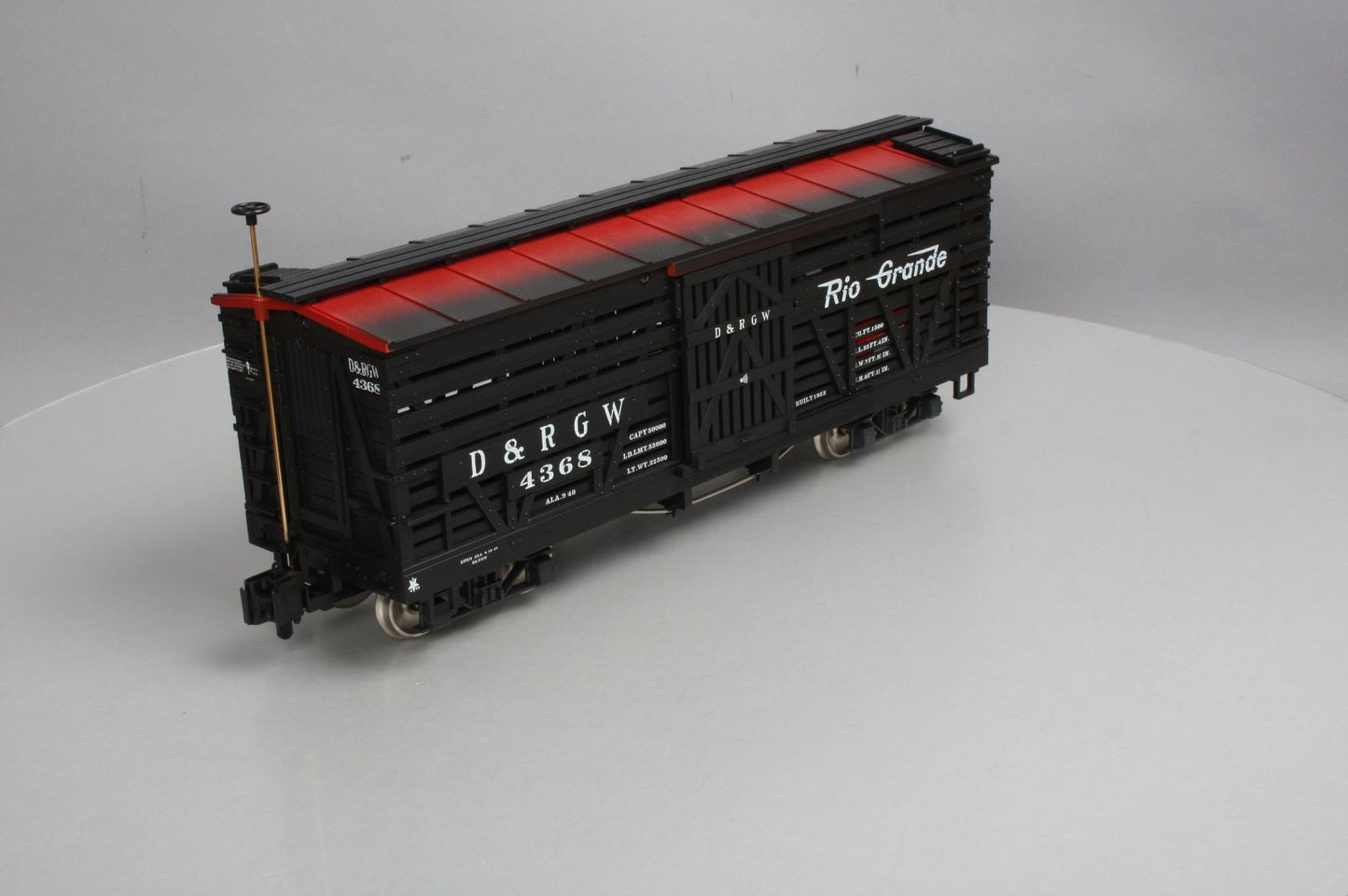 LGB 43682 G Scale D&RGW Cattle Car w/ Electric Sound (Metal Wheels) LN/Box