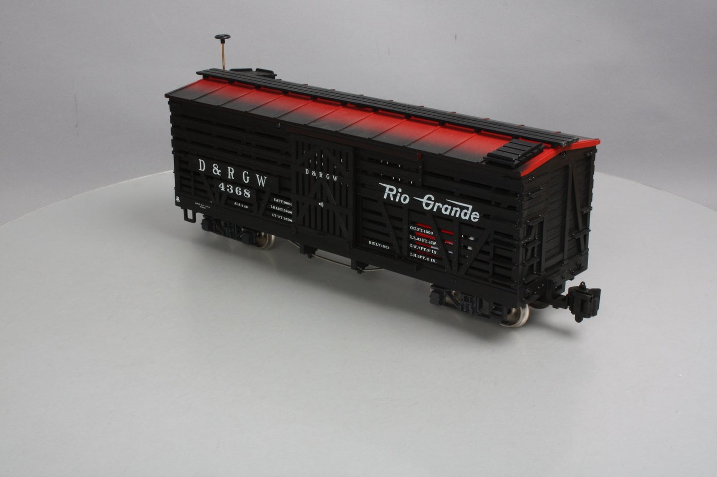 LGB 43682 G Scale D&RGW Cattle Car w/ Electric Sound (Metal Wheels) LN/Box