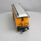LGB 3084 D&RG Yellow & Silver Baggage Car w/ Custom Figure - Metal Wheels LN/Box