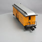 LGB 3084 D&RG Yellow & Silver Baggage Car w/ Custom Figure - Metal Wheels LN/Box