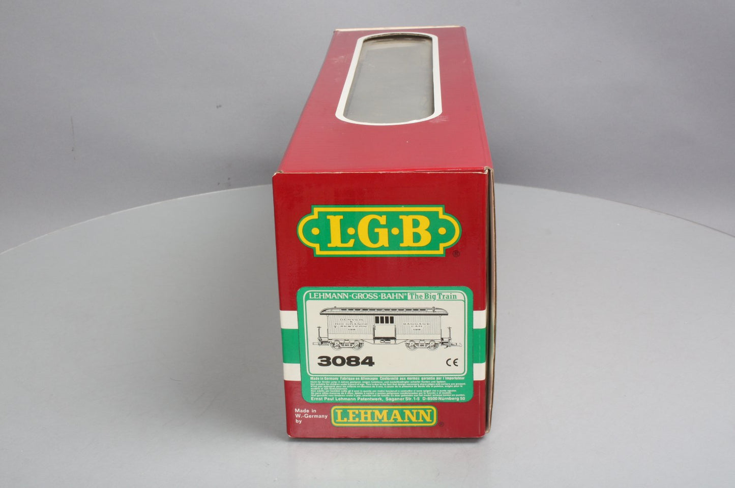 LGB 3084 D&RG Yellow & Silver Baggage Car w/ Custom Figure - Metal Wheels LN/Box