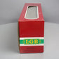 LGB 3084 D&RG Yellow & Silver Baggage Car w/ Custom Figure - Metal Wheels LN/Box
