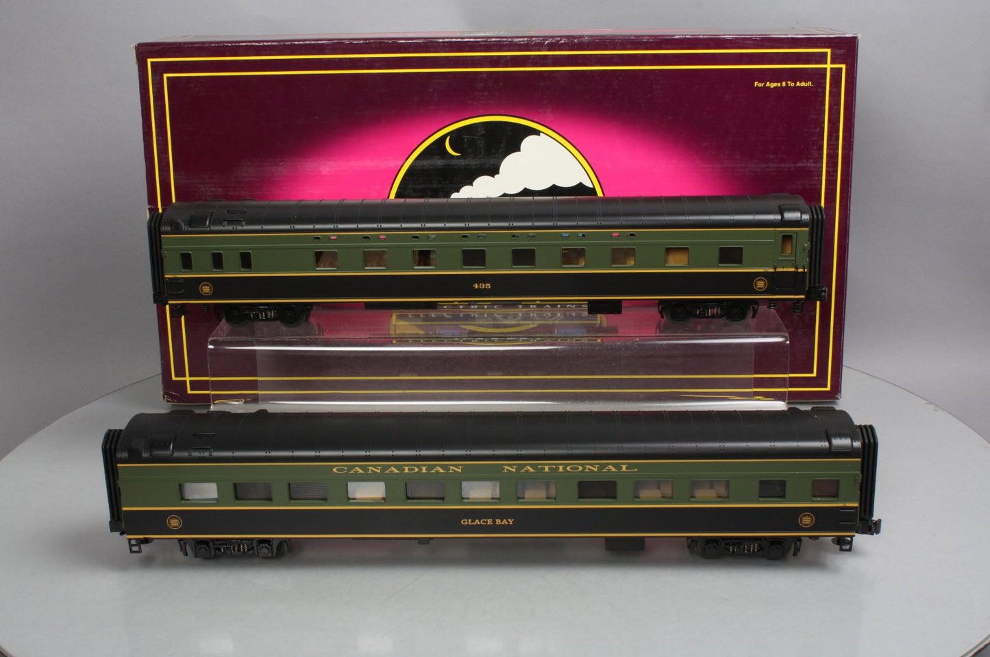 MTH 20-66029 O Canadian National 70' Streamlined Sleeper/Diner Passenger Car Set LN/Box