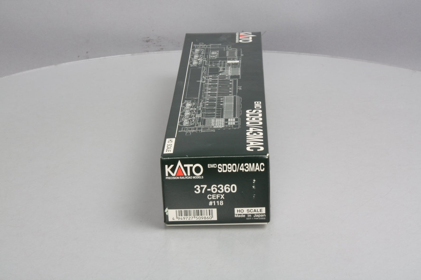 Kato 37-6360 HO Scale CEFX EMD SD90/43MAC Diesel Locomotive #118 LN/Box