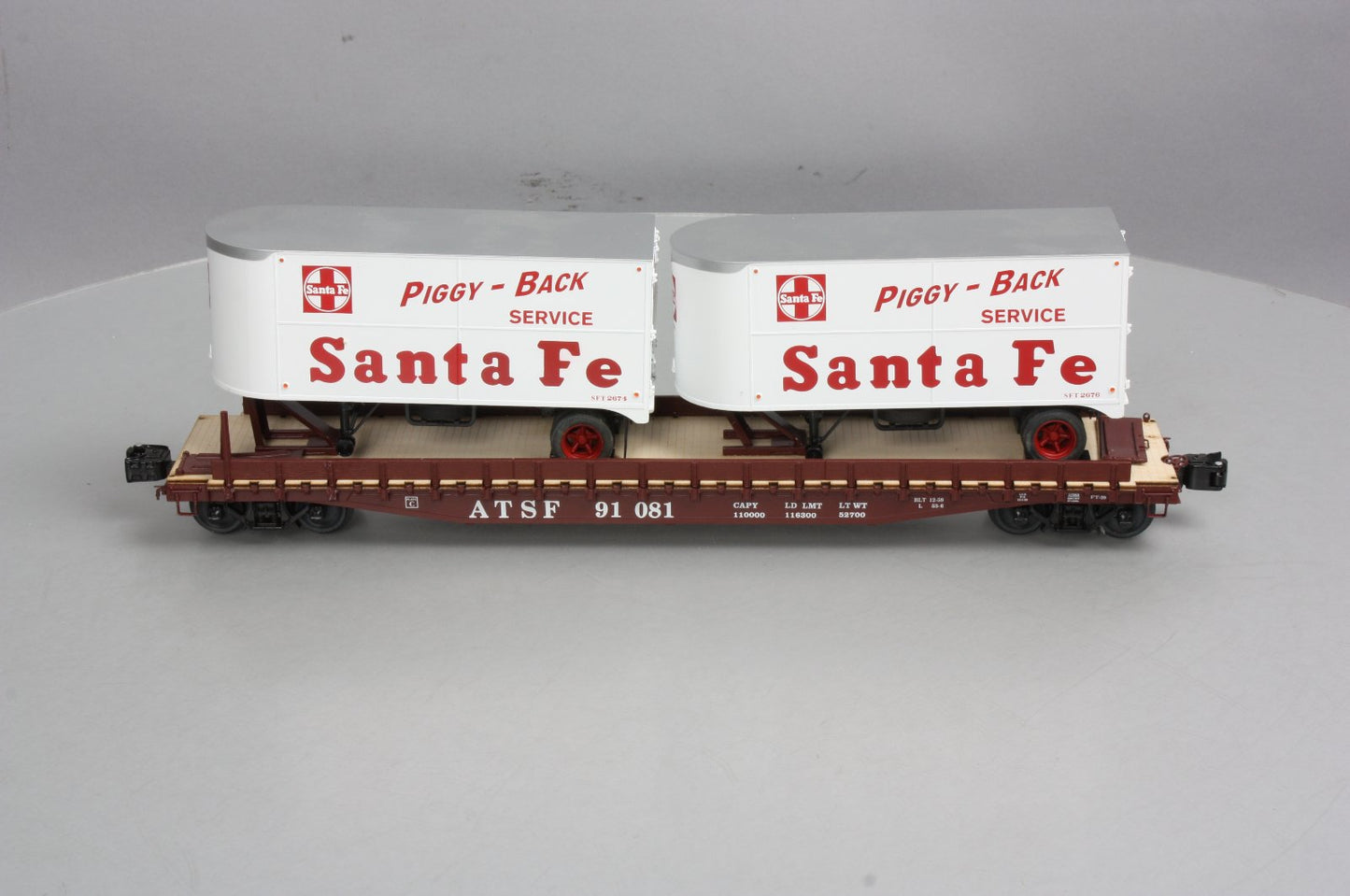 Lionel 6-27068 Santa Fe Flatcar with Piggyback Trailers
