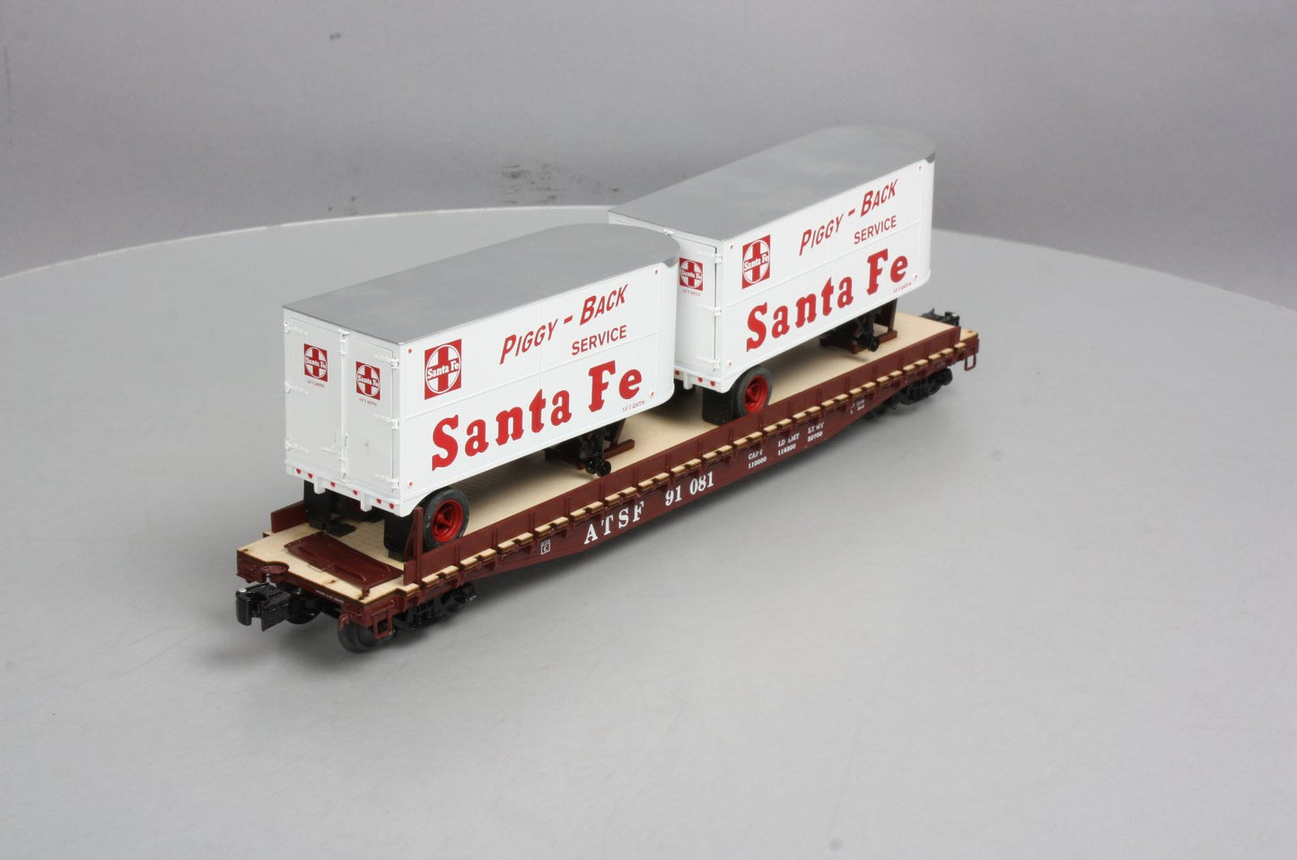 Lionel 6-27068 Santa Fe Flatcar with Piggyback Trailers