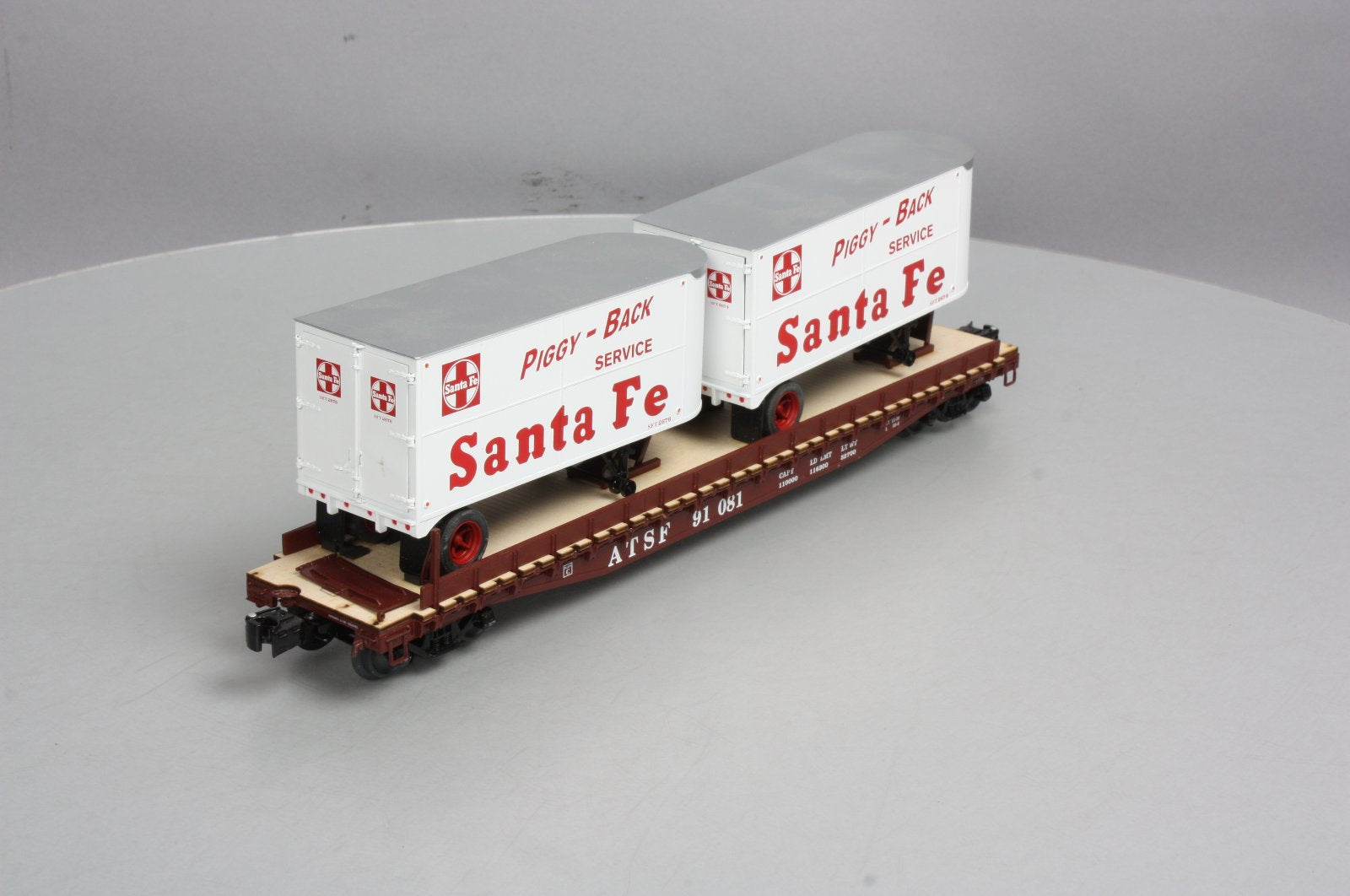 Lionel 6-27068 Santa Fe Flatcar with Piggyback Trailers