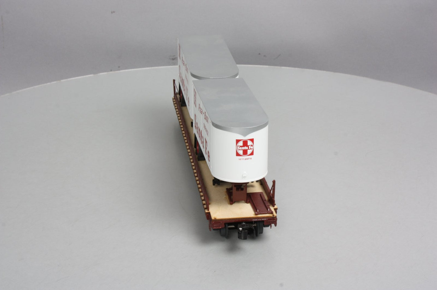 Lionel 6-27068 Santa Fe Flatcar with Piggyback Trailers