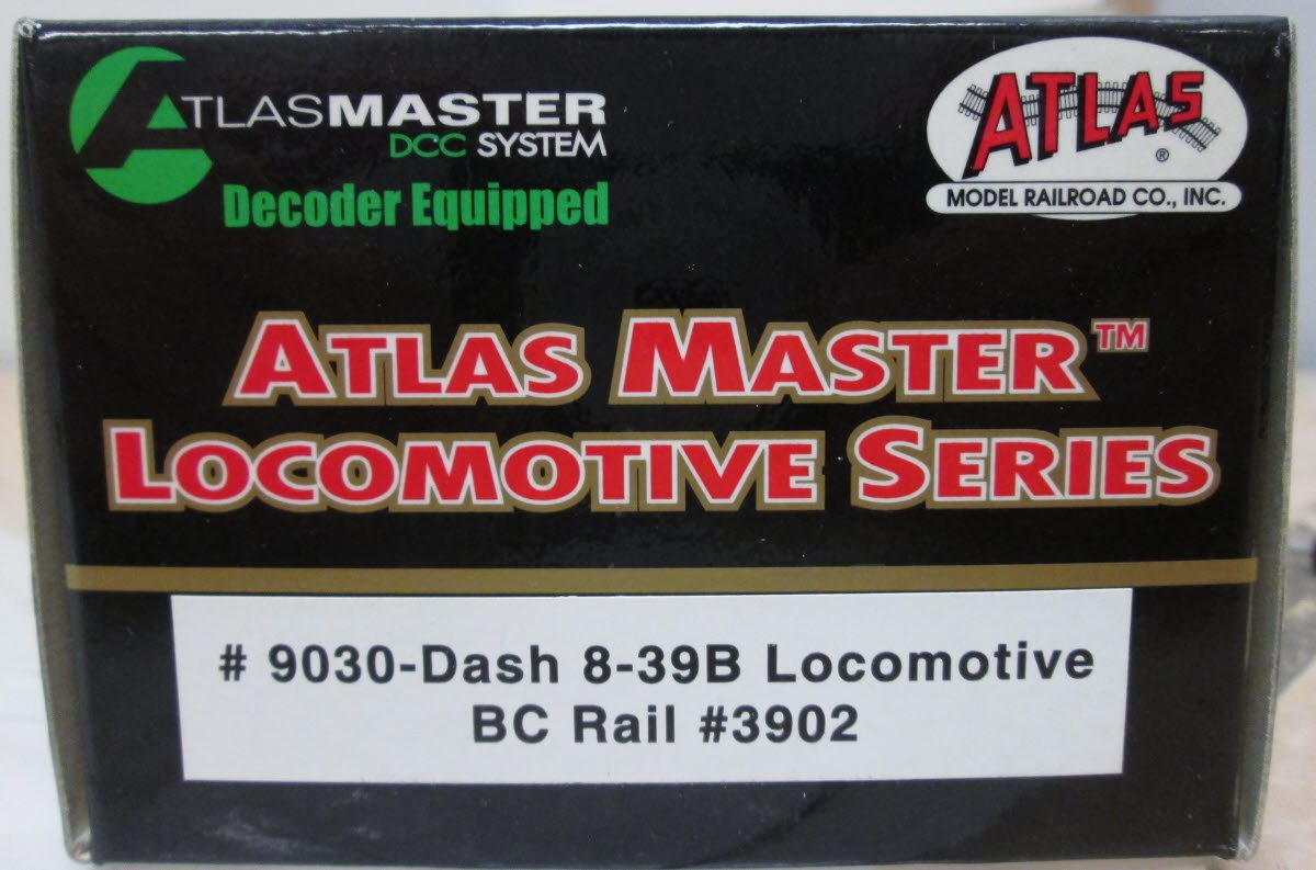 Atlas 9030 HO BC Rail GE Dash 8-39B Diesel Locomotive #3902
