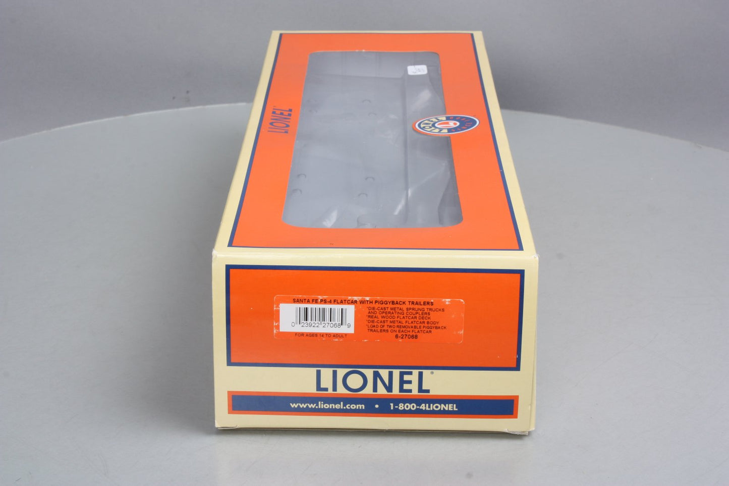 Lionel 6-27068 Santa Fe Flatcar with Piggyback Trailers