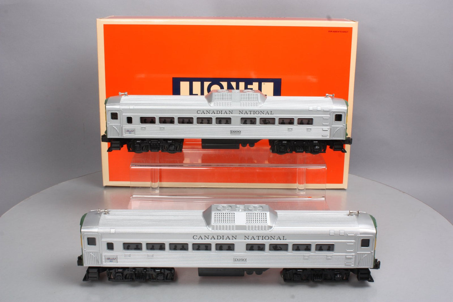 Lionel 6-18512 O Canadian National Non-Powered Budd Car Set MT/Box