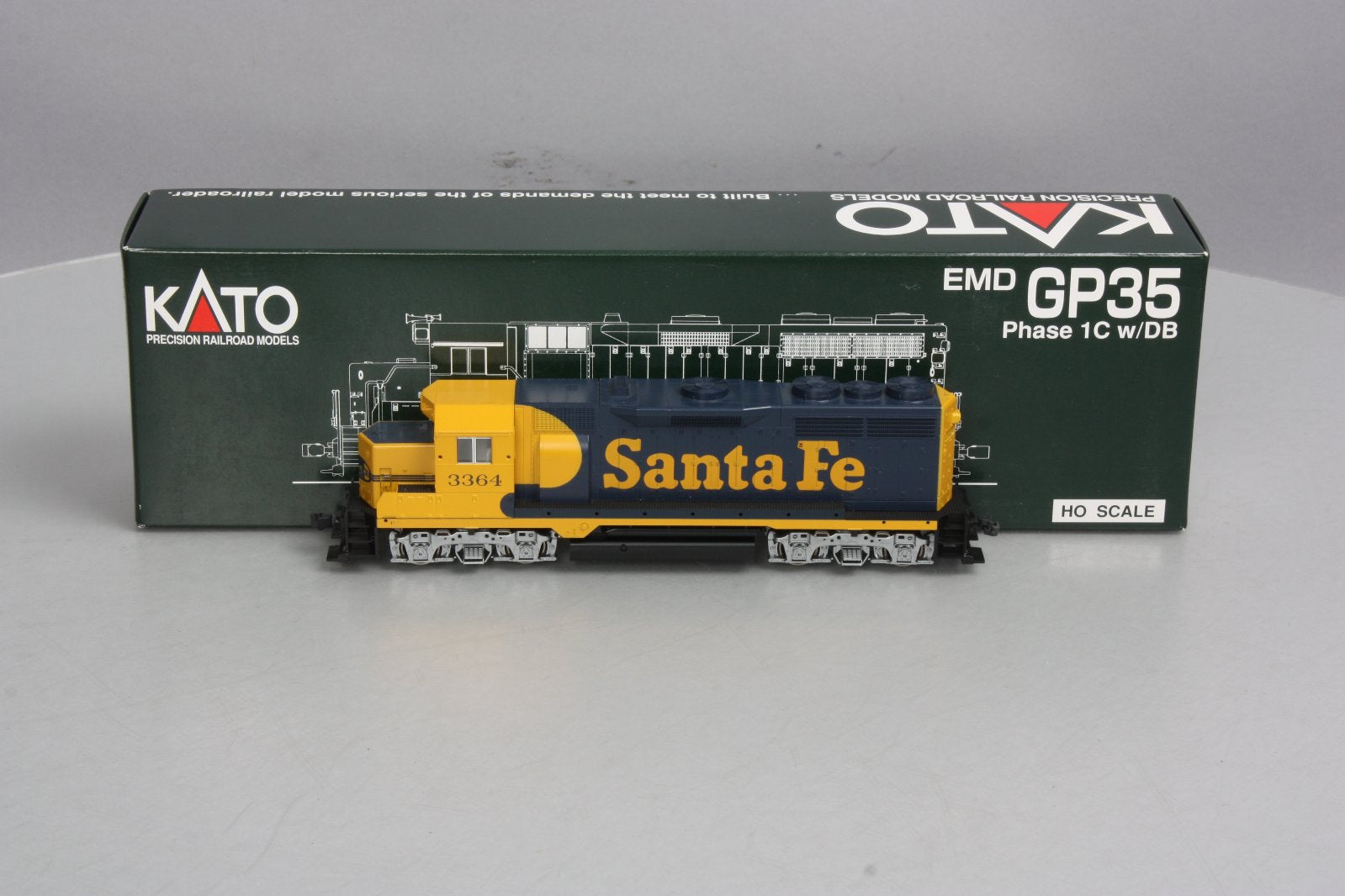 Kato 37-3006 HO Santa Fe EMD GP35 Diesel Locomotive #3364