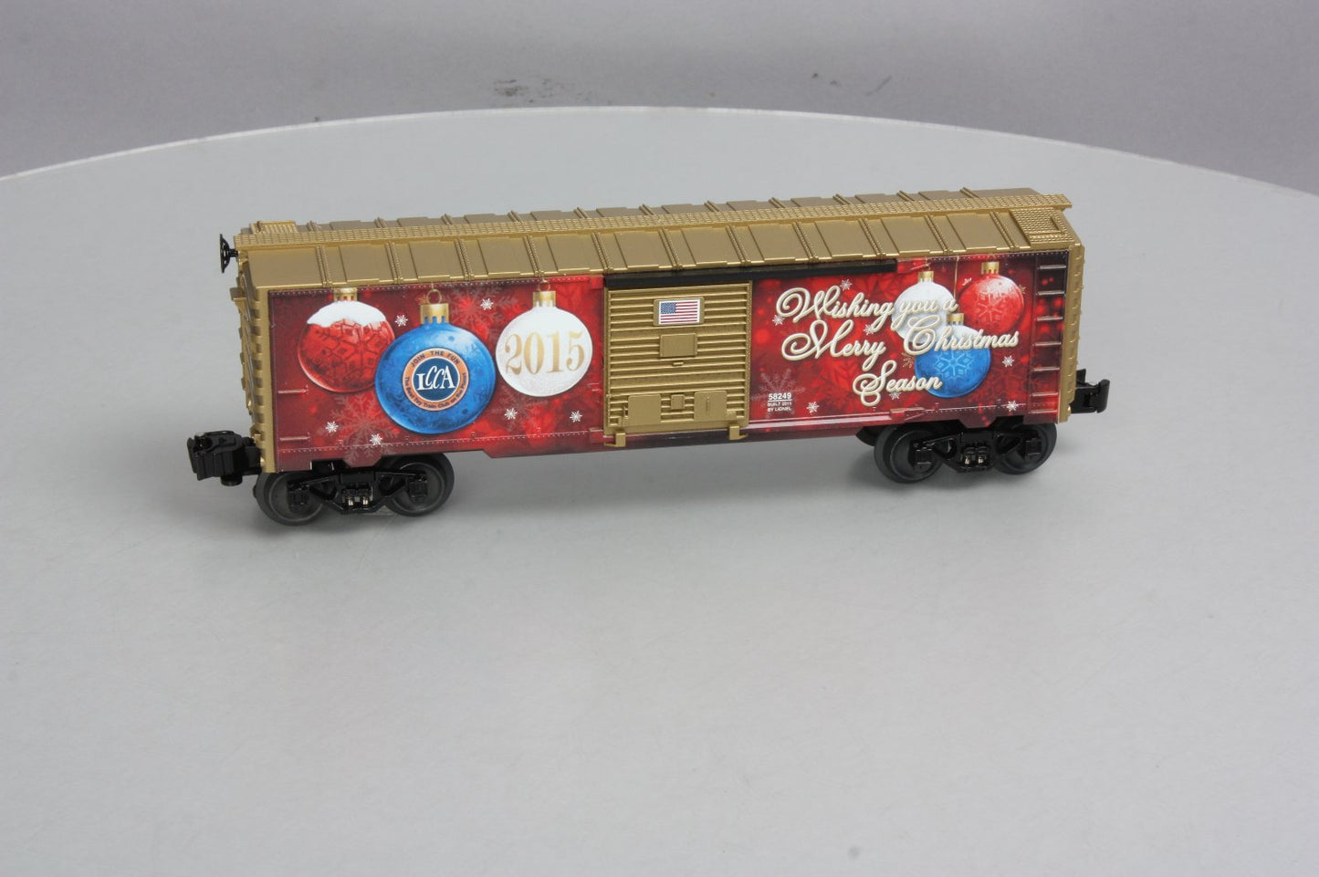 Lionel 6-58249 O Gauge LCCA 2015 Christmas Boxcar LN/Box