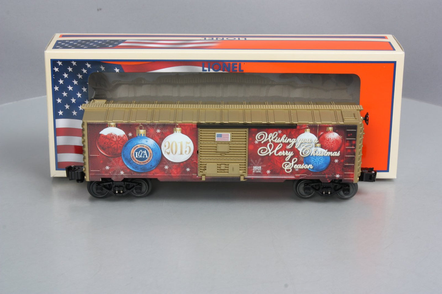 Lionel 6-58249 O Gauge LCCA 2015 Christmas Boxcar LN/Box
