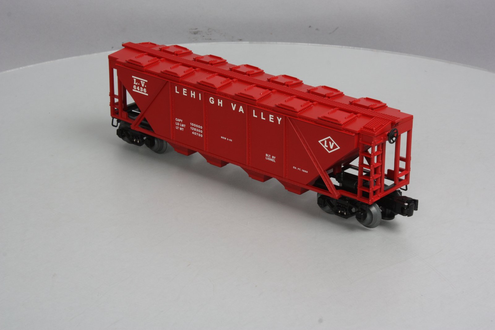 Lionel 6-27945 O Lehigh Valley  50th Anniversary LRRC Covered Quad Hopper #6436 LN