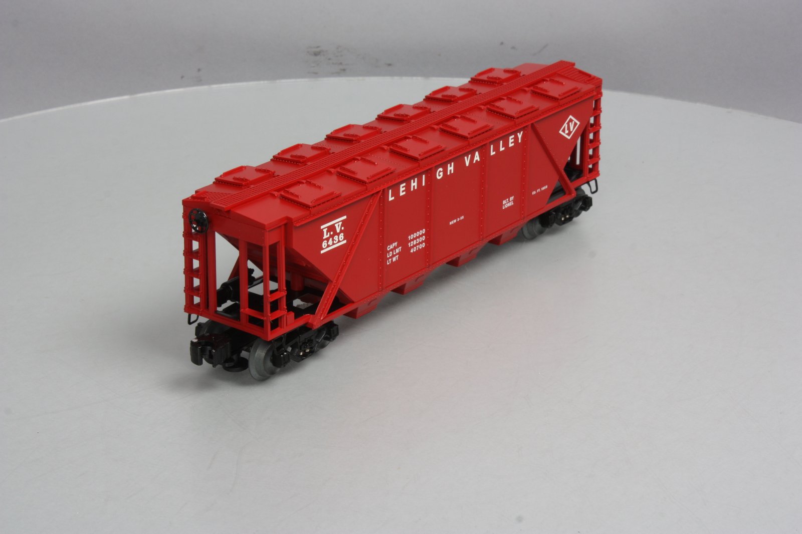 Lionel 6-27945 O Lehigh Valley  50th Anniversary LRRC Covered Quad Hopper #6436 LN