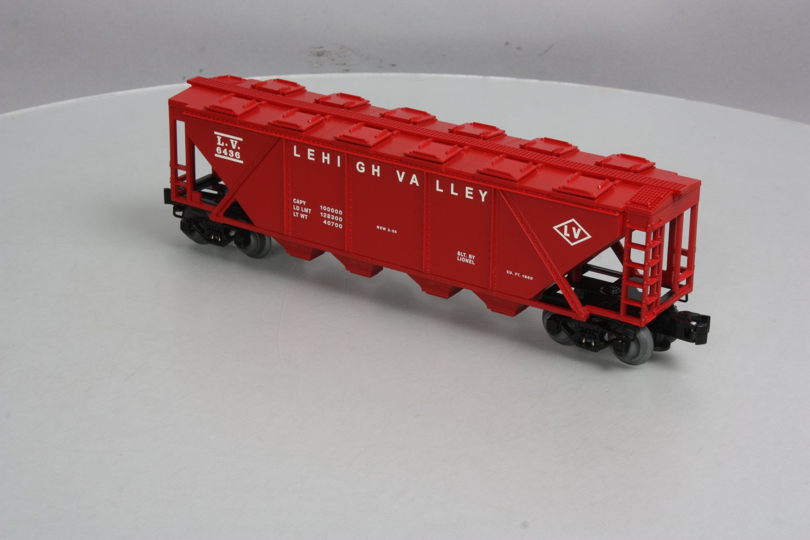 Lionel 6-27945 O Lehigh Valley  50th Anniversary LRRC Covered Quad Hopper #6436 LN