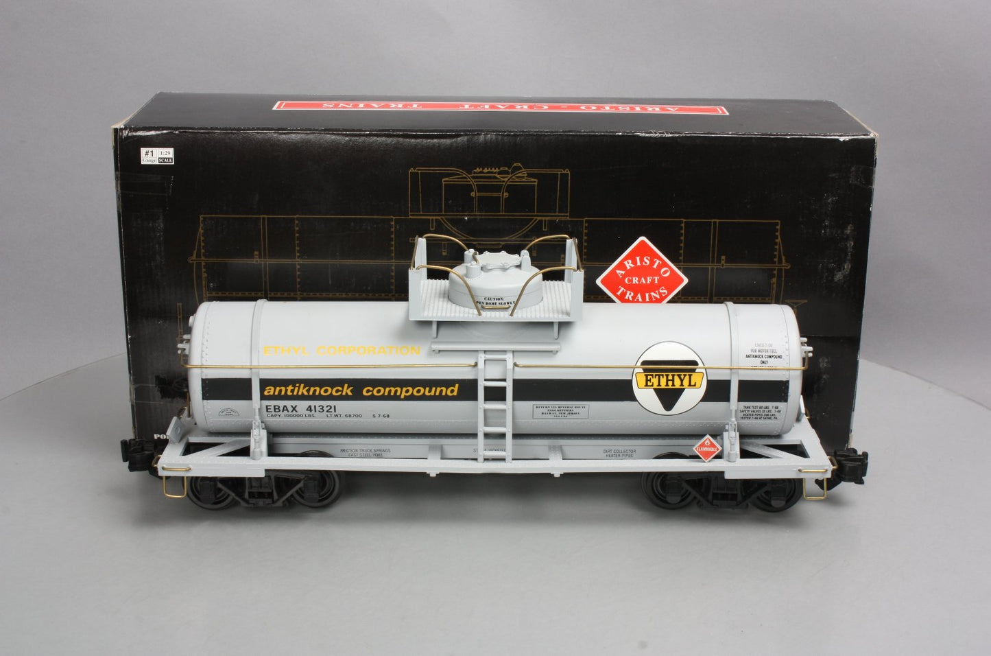 Aristo-Craft 41321 G Scale ETHYL Single Dome Tank Car LN/Box