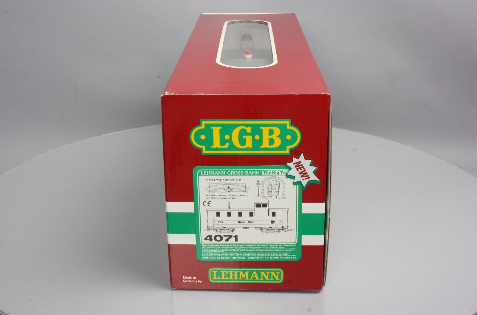 LGB 4071 G Scale White Pass Illuminated Caboose #905 (Metal Wheels) LN/Box