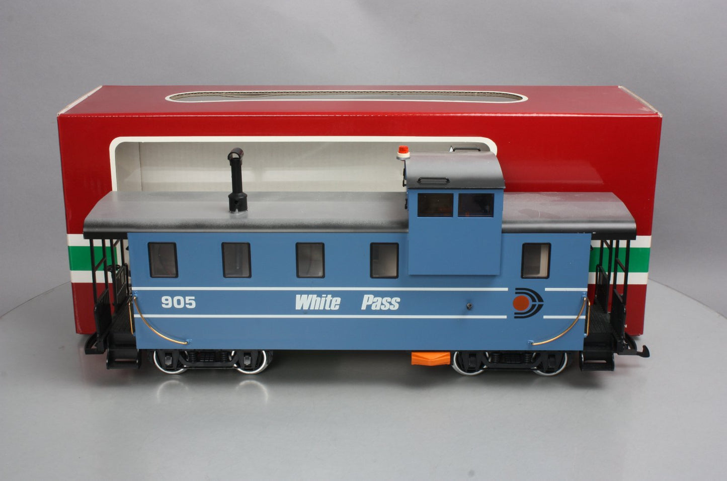 LGB 4071 G Scale White Pass Illuminated Caboose #905 (Metal Wheels) LN/Box
