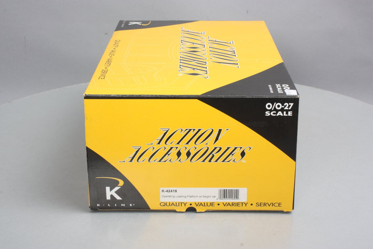 K-Line K42418 O Gauge Operating Loading Platform with Car LN/Box