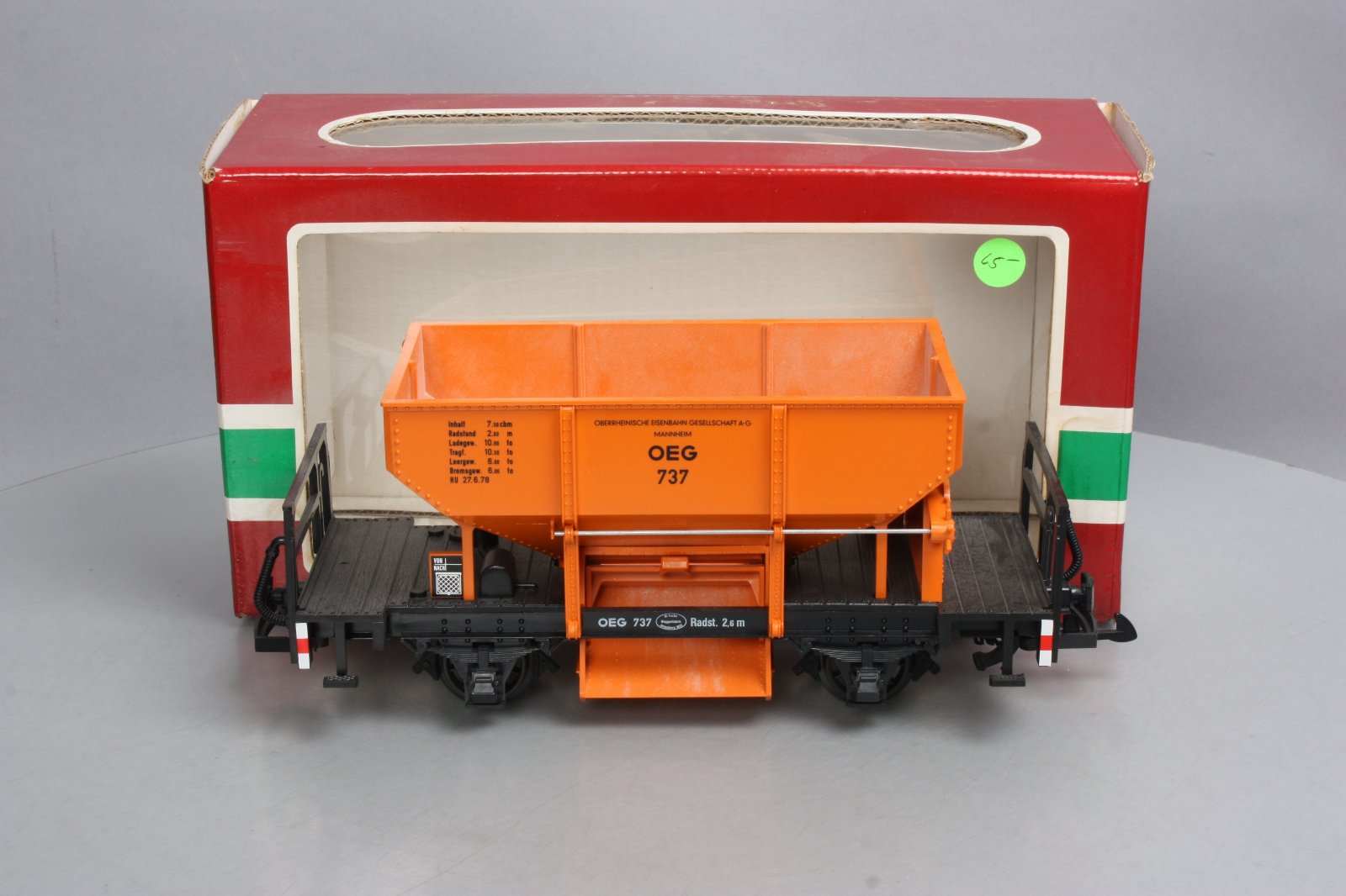 LGB 4041 G Scale OEG Ballast Car #737 LN/Box