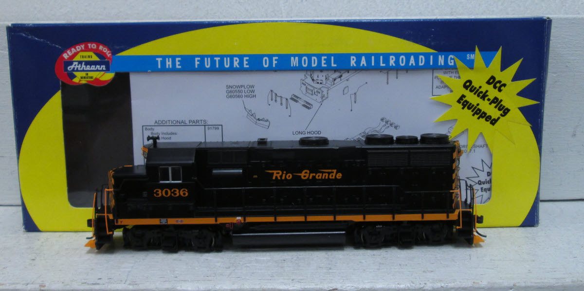 Athearn 91710 HO Denver & Rio Grande Western EMD GP35 Diesel Locomotive #3036 LN/Box