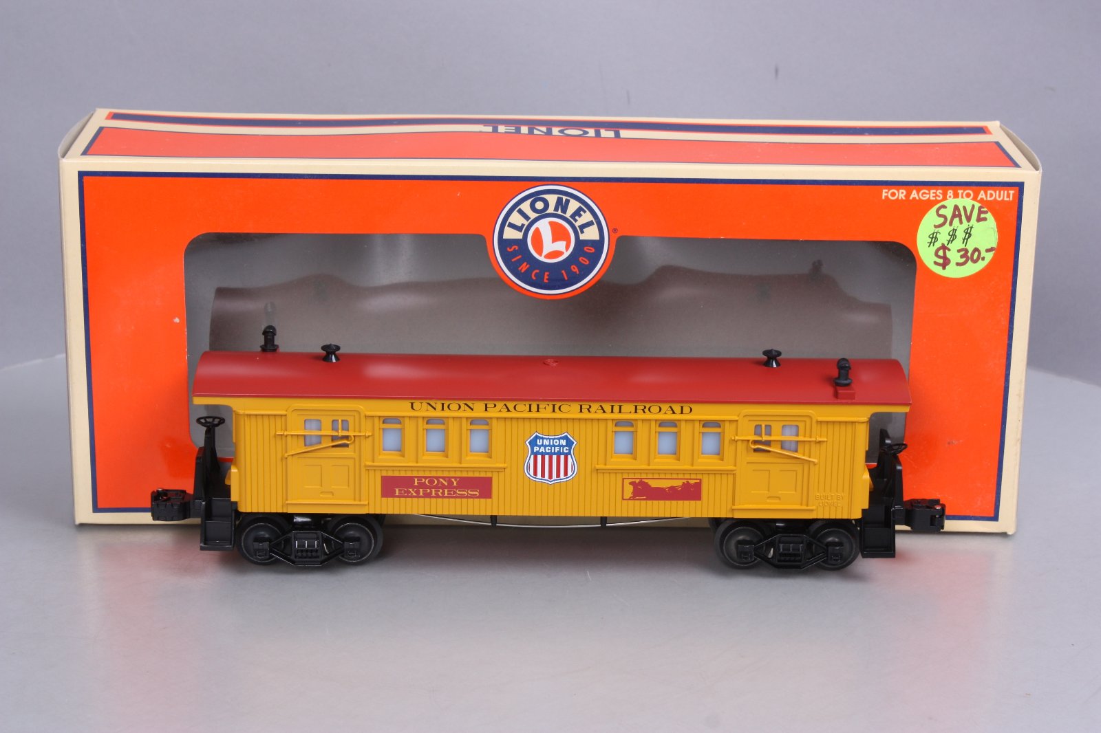 Lionel 6-15166 O Gauge Union Pacific Baggage Car w/ Steam Whistle Sounds