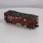 K-Line K6255-1331 O Gauge CB&Q 2-Bay Die Cast Hopper w/ Coal Load #194673 LN/Box