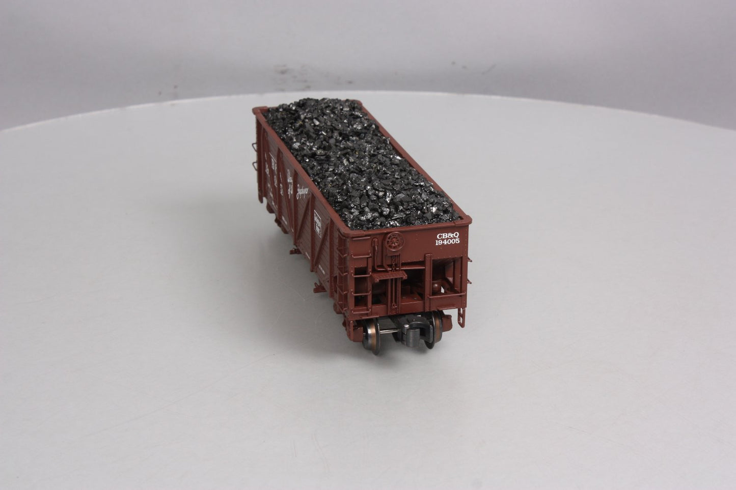 K-Line K6255-1331 O Gauge CB&Q 2-Bay Die Cast Hopper w/ Coal Load #194673 LN/Box