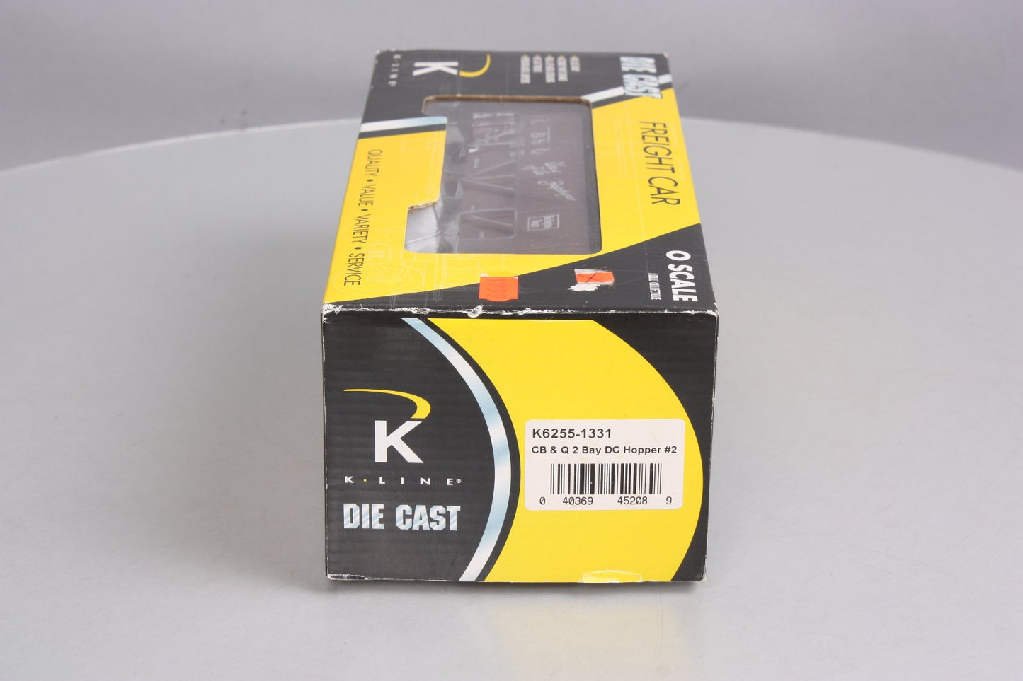 K-Line K6255-1331 O Gauge CB&Q 2-Bay Die Cast Hopper w/ Coal Load #194673 LN/Box