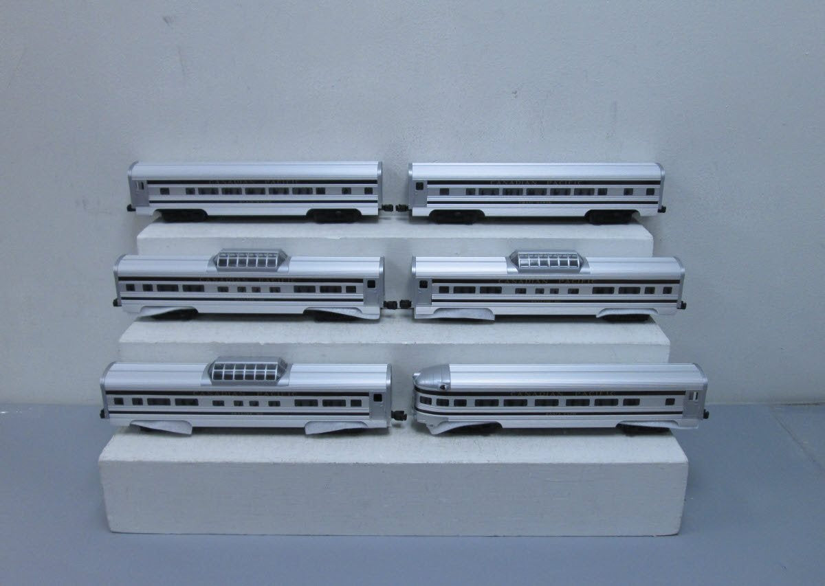 MTH 20-80001 O Gauge DAP CP Aluminum Passenger Car Set (Set of 6) LN/Box