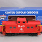 USA Trains 12152 G Scale Baltimore & Ohio Center Cupola Caboose - Metal Wheels LN/Box