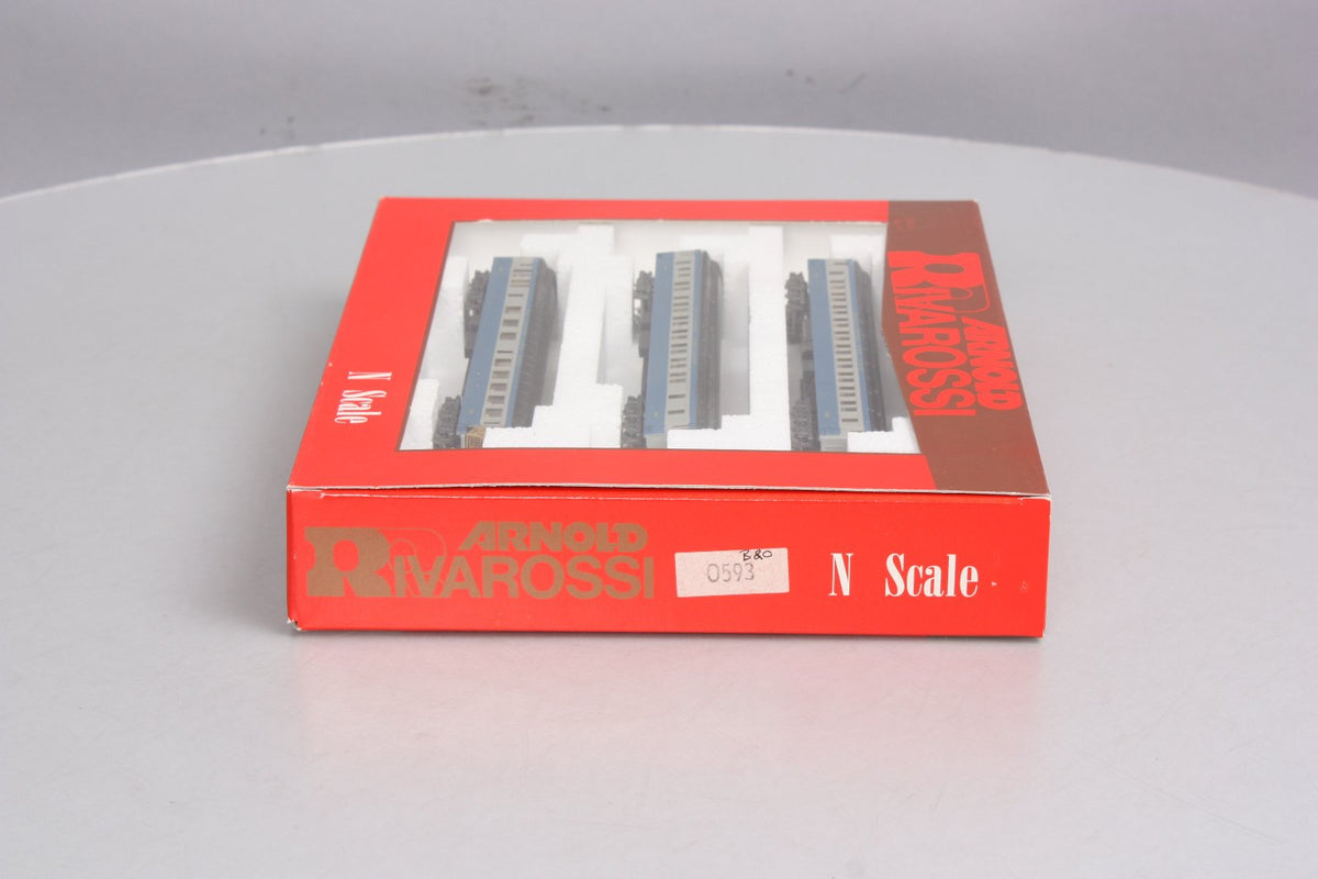 Rivarossi 0593 N Scale Baltimore and Ohio 3 Car Passenger Set LN/Box