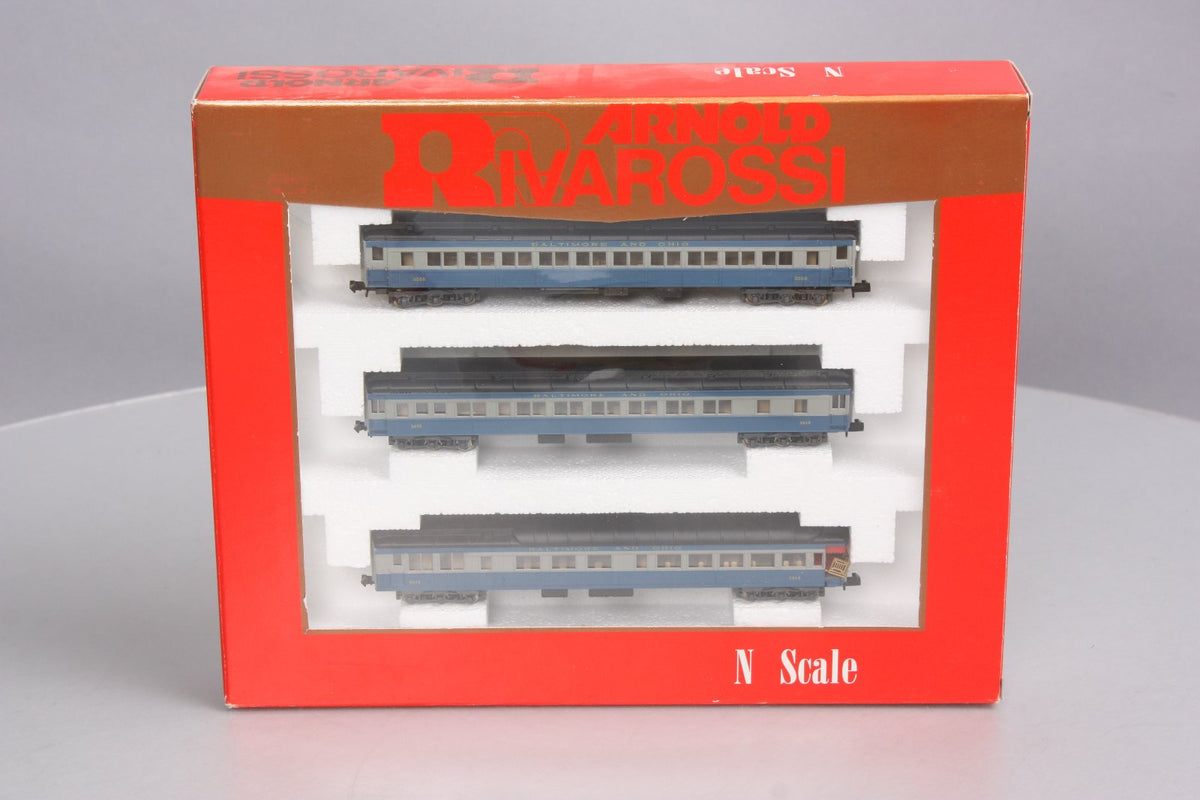 Rivarossi 0593 N Scale Baltimore and Ohio 3 Car Passenger Set LN/Box