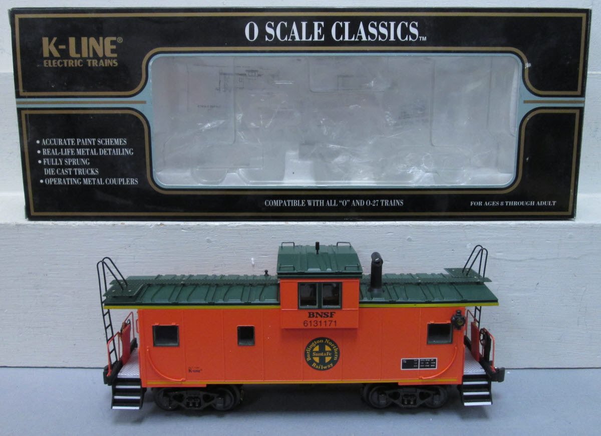 K-Line K613-1171 BNSF Extended Vision Caboose (3-Rail) LN/Box