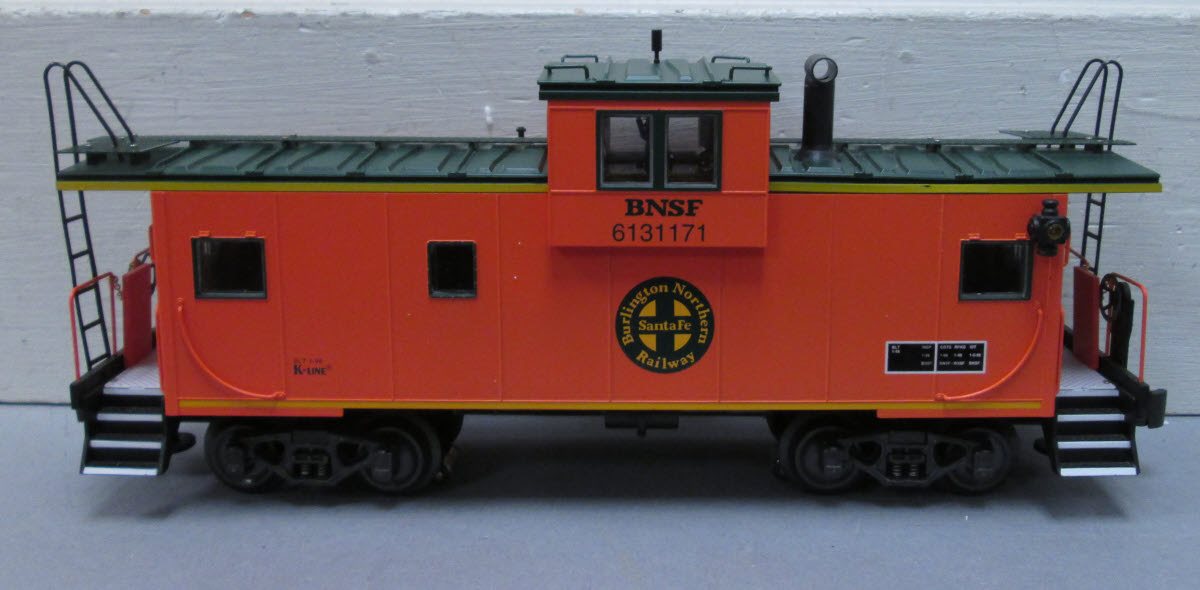K-Line K613-1171 BNSF Extended Vision Caboose (3-Rail) LN/Box