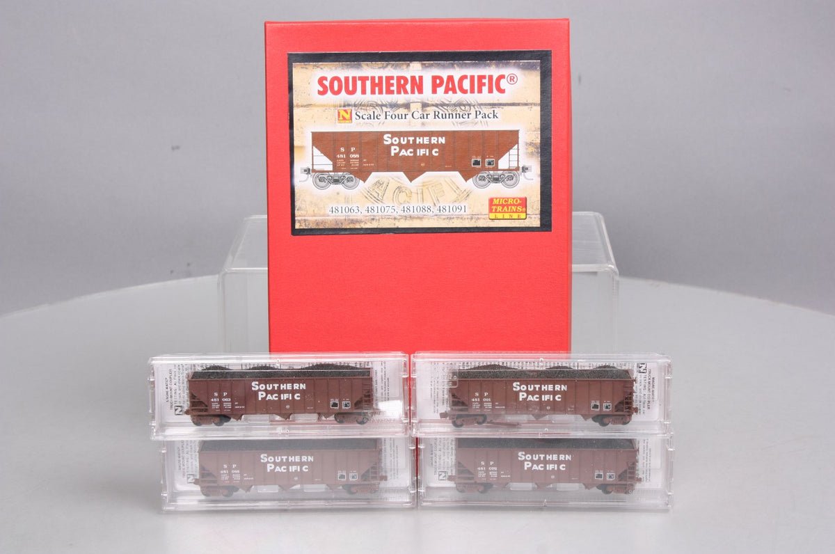 Micro-Trains 99300078 N SP 100-Ton 3-Bay Coal Hopper Runner Pack (Set of 4)