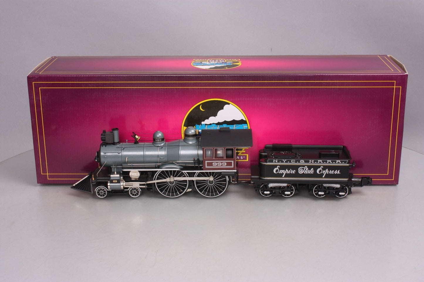 MTH 20-3385-1 NYC 4-4-0 Empire State Steam Locomotive & Tender #999 PS3 (HiRail) NIB