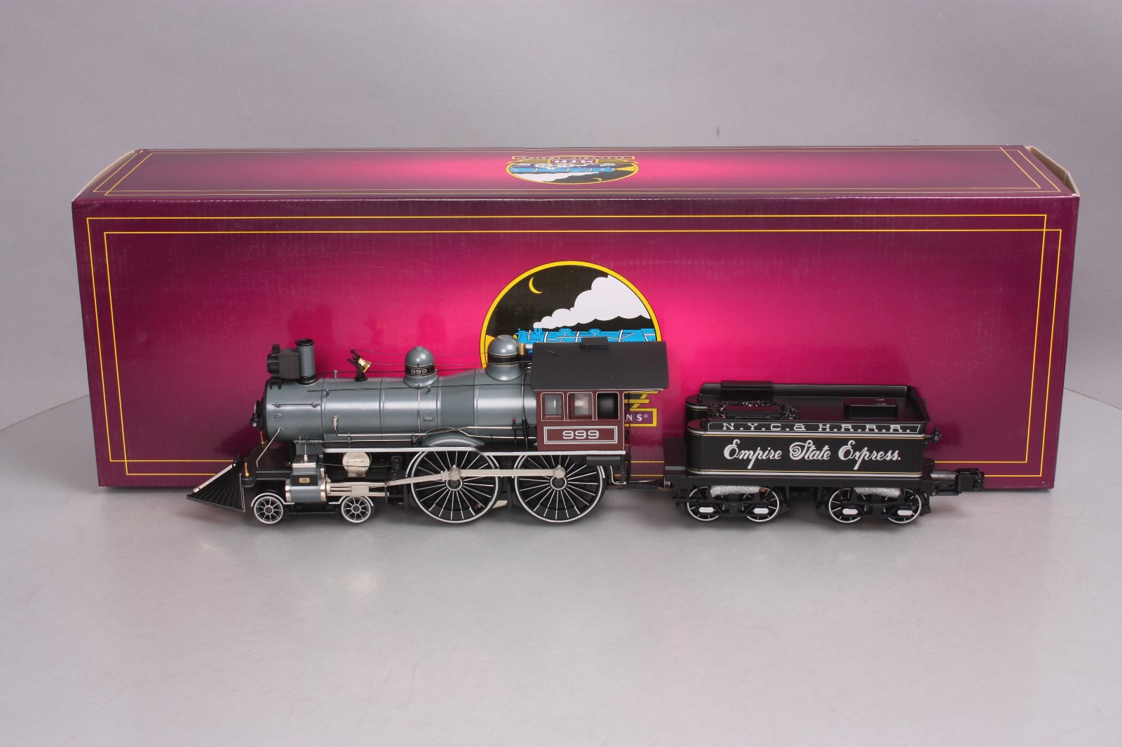MTH 20-3385-1 NYC 4-4-0 Empire State Steam Locomotive & Tender #999 PS3 (HiRail) NIB