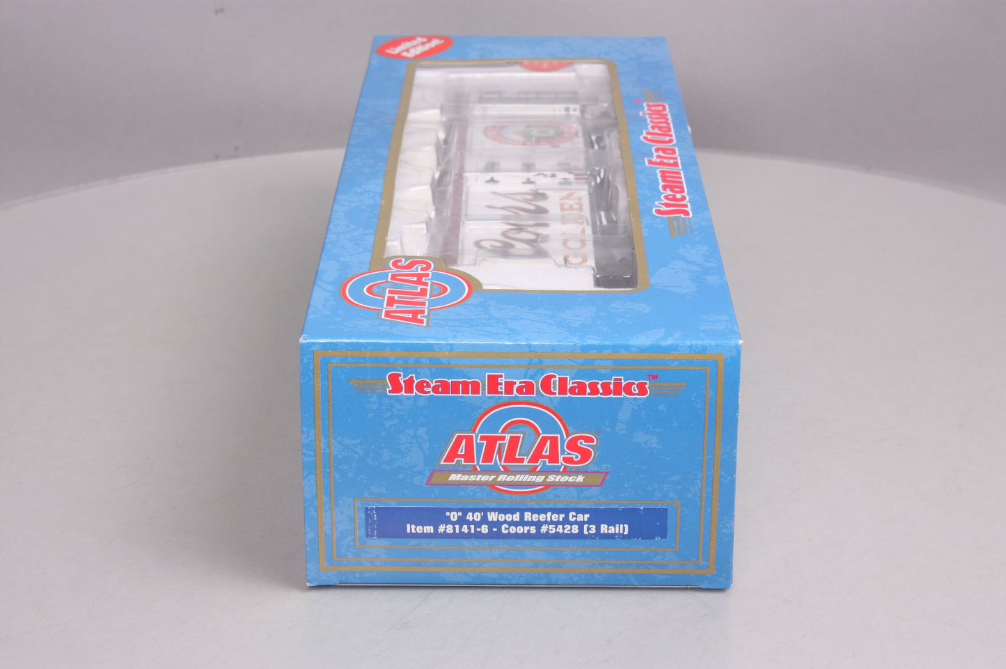 Atlas 8141-6 O Coors 40' Wood Reefer Car #5428 (3-Rail) LN/Box