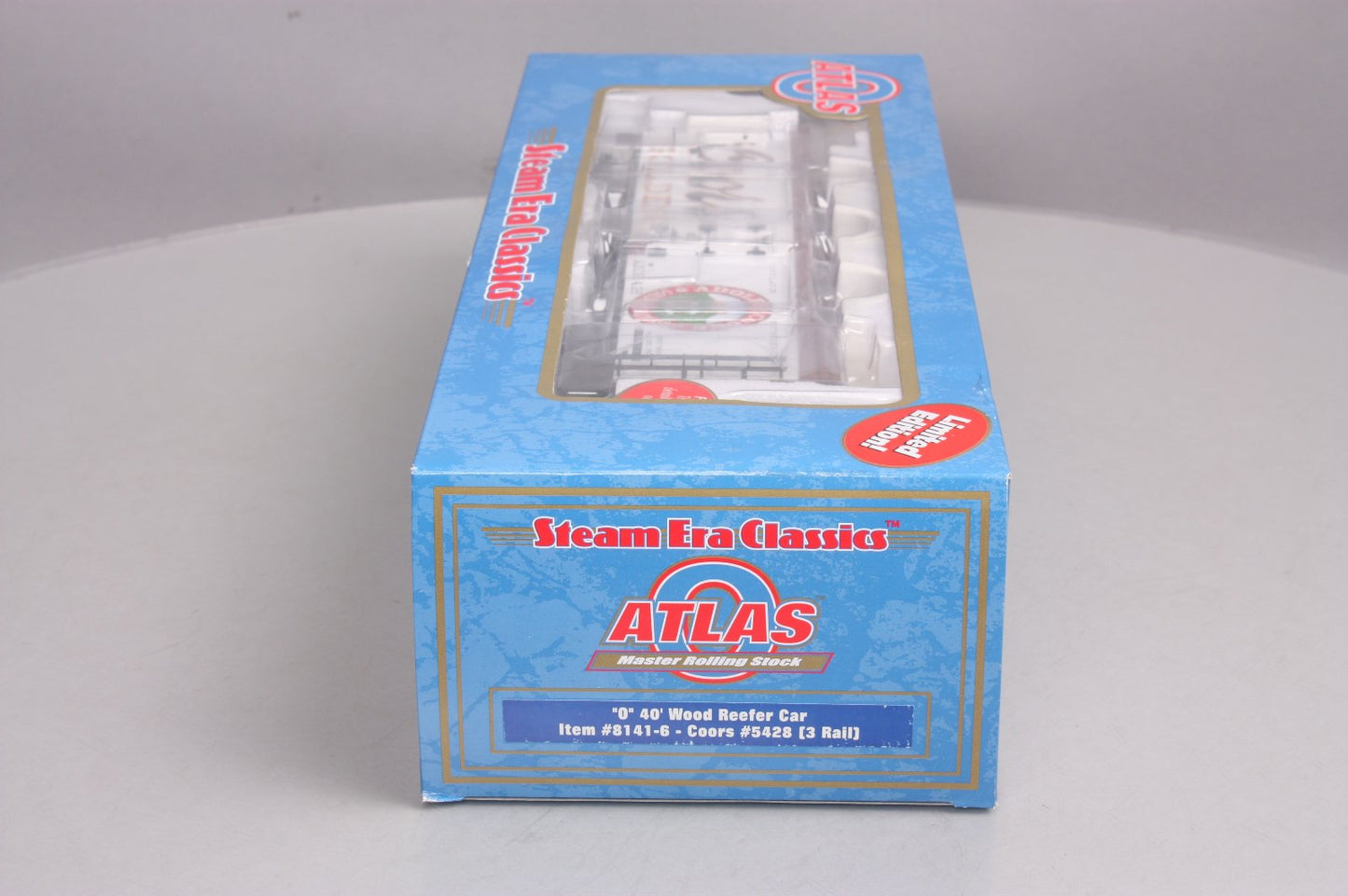 Atlas 8141-6 O Coors 40' Wood Reefer Car #5428 (3-Rail) LN/Box