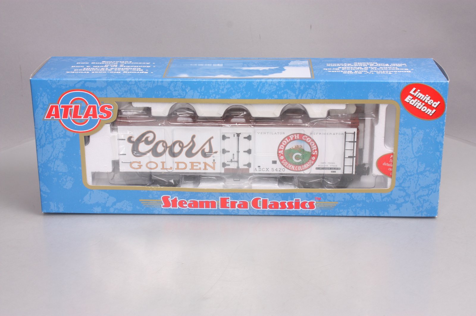 Atlas 8141-7 Coors 40' Wood Reefer Car (3 Rail) LN/Box