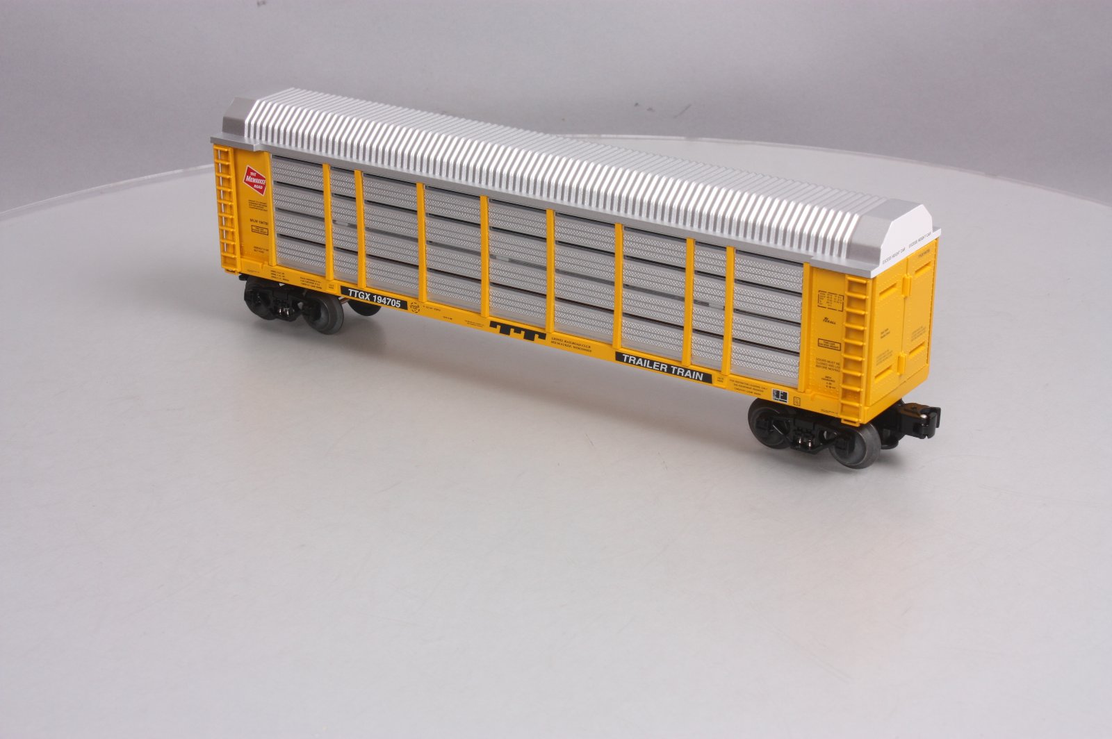 Lionel 6-52369 O LRRC-2005 Milwaukee Road Two Tier Enclosed Auto Carrier #194705 LN/Box
