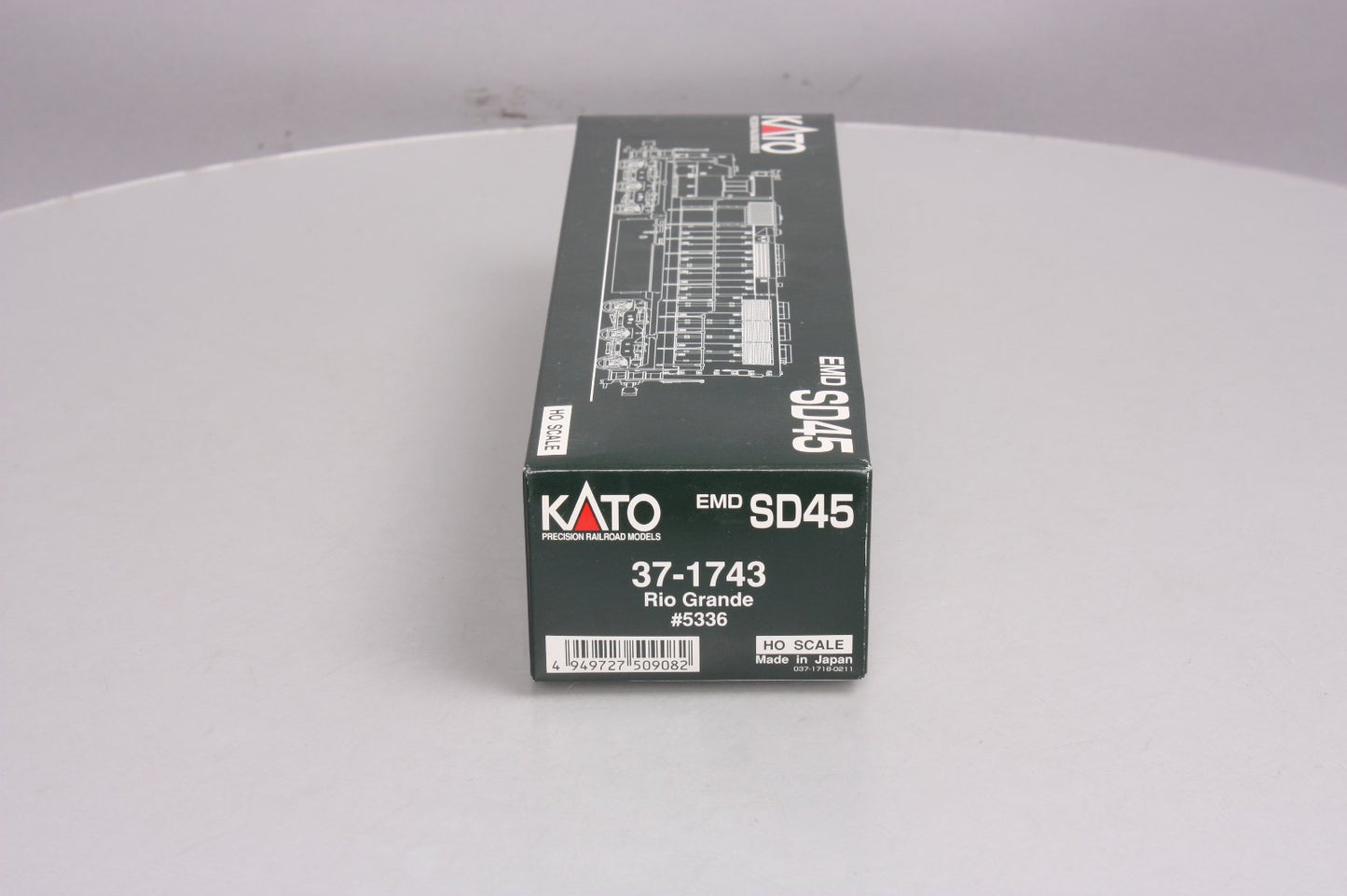 Kato 37-1743 HO Rio Grande EMD SD45 Diesel Locomotive #5336 LN/Box